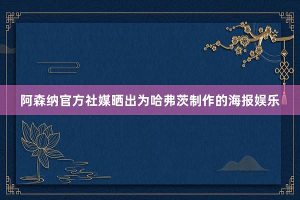 阿森纳官方社媒晒出为哈弗茨制作的海报娱乐