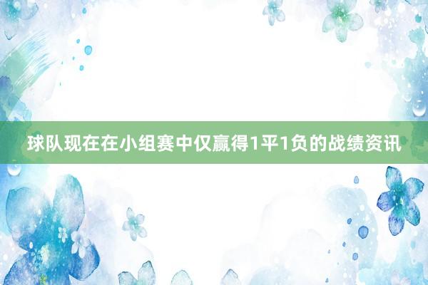 球队现在在小组赛中仅赢得1平1负的战绩资讯