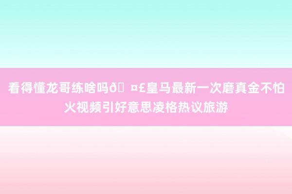 看得懂龙哥练啥吗🤣皇马最新一次磨真金不怕火视频引好意思凌格热议旅游