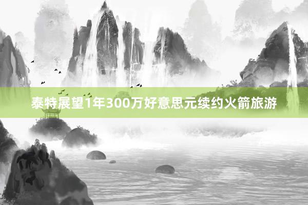 泰特展望1年300万好意思元续约火箭旅游