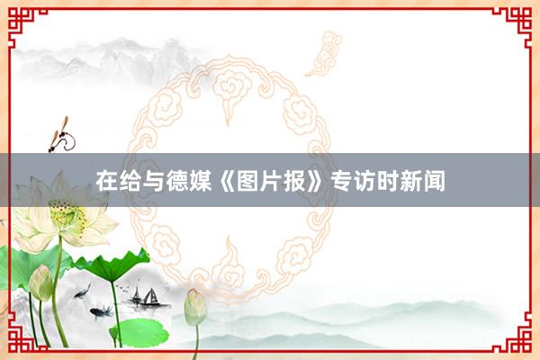 在给与德媒《图片报》专访时新闻