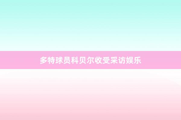 多特球员科贝尔收受采访娱乐